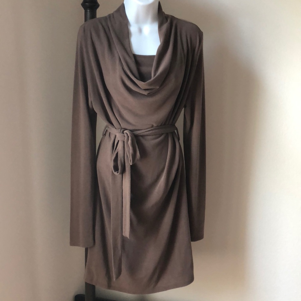 Brown long sleeve dress